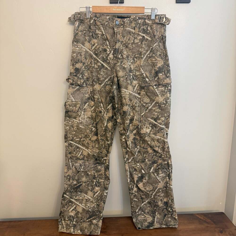 RSQ Men's Baggy Twill Cargo Pants in Camo Print